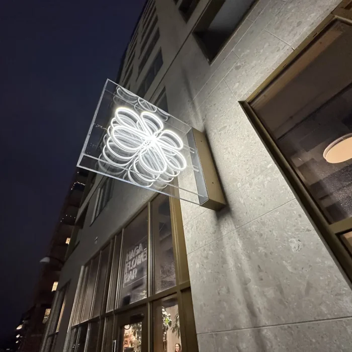 Utstående ljusskylt LED-neon