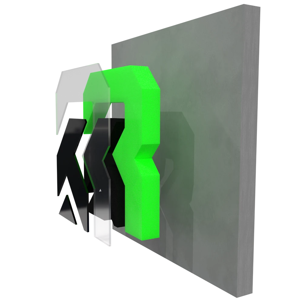 3D-skylt - emblem av Thyrop på en 3D-skylt